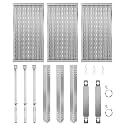 Grill Replacement Parts for Charbroil Performance TRU-Infrared 450 3 Burners 463370719 463371116 463280019 463371716,17" Emitter Plates, Heat Plates and Grill Burners for Charbroil G466-2500-W1 Parts