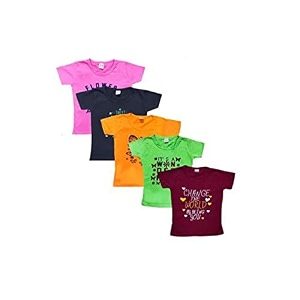 Grils Printed Cotton Half Sleeve Regular Fit