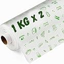 Grin 1kg Food Wrapping Paper Roll, Baking Paper, Butter Paper, roti Paper, Wrapping Paper, Wax Paper roll, reheatable Paper, Parchment Paper, 100% Food Grade (Pack of 1)