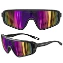 grinderPUNCH Futuristic Space Alien Costume Sunglasses Cyclops Shield Party Mirror Mono Lens