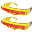 grinderPUNCH Futuristic Space Alien Costume Sunglasses Cyclops Shield Party Mirror Mono Lens