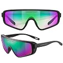 grinderPUNCH Futuristic Space Alien Costume Sunglasses Cyclops Shield Party Mirror Mono Lens
