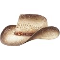 grinderPUNCH Straw Cowboy Hat for Men Women Western Cowgirl Outback Sun Hat