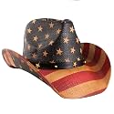 grinderPUNCH Straw Cowboy Hat for Men Women Western Cowgirl Outback Sun Hat