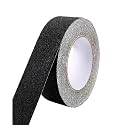 Grip Tape Anti Slip Tape 1 Inch, 33 Feet, Black Heavy Duty Non Skid Tape for Stairs Outdoor/Indoor, Waterproof Safety Adhesive Strips Roll for Ramp Traction Tread Staircases, 80 Grit