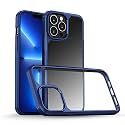 GRIPP® Defender Crystal Clear Transparent Back Case Compatible with iPhone 14 Pro Max (6.7") Shock Absorption and Drop Tested with Dual Layer Full Protection and Slim Fit Back Cover - Blue