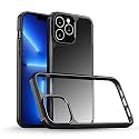 GRIPP® Defender Crystal Clear Transparent Back Case Compatible with iPhone 14 Pro Max (6.7") Shock Absorption and Drop Tested with Dual Layer Full Protection and Slim Fit Back Cover - Black