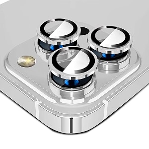 gripp 3in1 focal camera lens protector for iphone 14 pro iphone 14 pro max aluminium alloy ring ultra-clear hd glass scratch-resistant case friendly easy install - silver