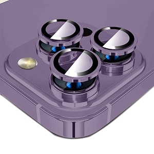 gripp 3in1 focal camera lens protector for iphone 14 pro iphone 14 pro max aluminium alloy ring ultra-clear hd glass scratch-resistant case friendly easy install - purple