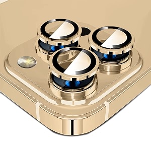 gripp 3in1 focal camera lens protector for iphone 14 pro iphone 14 pro max aluminium alloy ring ultra-clear hd glass scratch-resistant case friendly easy install - gold