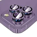 GRIPP 3in1 Focal Camera Lens Protector for iPhone 14 Pro, iPhone 14 Pro Max, Aluminium Alloy Ring, Ultra-Clear HD Glass, Scratch-Resistant, Case Friendly, Easy Install - Purple