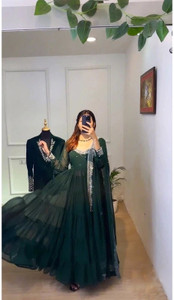 GRISHU COLLECTION Solid Anarkali Kurta Bottom