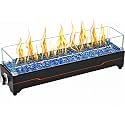 GRISUN 28 Inch Propane Tabletop Fire Pit, 45,000 BTU with Glass Wind Guard