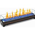GRISUN 36 Inch Propane Tabletop Fire Pit, 50,000 BTU with Glass Wind Guard