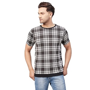 GRITSTONES Men Half Sleev Cotton Blend Summer