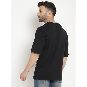 GRITSTONES Men Oversized Half Sleeve Cotton T-Shirt