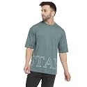 GRITSTONES Men Oversized Half Sleeve Cotton T-Shirt