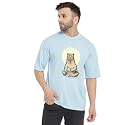 GRITSTONES Men Oversized Half Sleeve Cotton T-Shirt