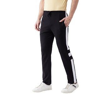 gritstones mens regular fit cotton solid track pant with side zip pockets gstp2784