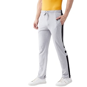 gritstones mens regular fit cotton solid track pant with side zip pockets gstp2784