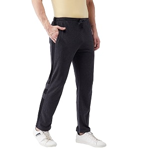 gritstones mens regular fit cotton solid track pant with side zip pockets gstp2784