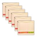 Gritty Cotton Canvas Saree Bag Big Size Single (16x14 Inch) with Zip Closure for Clothes Bags and Wardrobe Organizer with Transparent Mesh Window, Beige (PACK OF 6)
