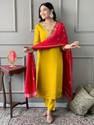 Griva Lifestyle Embroidered Kurta TrouserPant Dupatta