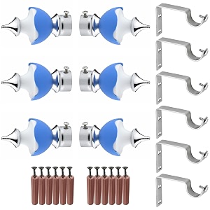 grivan stainless steel amp abs curtain bracket parda holder with support 1 inch rod pocket finials designer door and window support fittings pair of 3 blue