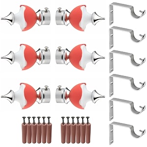 grivan stainless steel amp abs curtain bracket parda holder with support 1 inch rod pocket finials designer door and window support fittings curtain holder pair of 3 red
