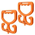 Grocery Bag Carrier, Shopping Bag Holder Handle Carrier, 2 Pack Heavy Duty Grocery Bag Holder, Each One Holds Up to 100lbs, Fits for Carrying Grocery Bags, Shopping Bags, Buckets ETC. (Orange)