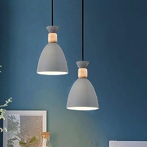 groeien pack of 2 modern pendant nordic wooden indoor lighting hanging fixture lights minimalist lamp dining room pendant lamps indoor decoration home 2 black