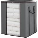Extra Large Clothes Storage Organizer with Reinforced Handle transparent blanket storage bag saree bag/lehnga/winter clothes, pillow storage and wardrobe organizing (Grey, PACK OF 1)