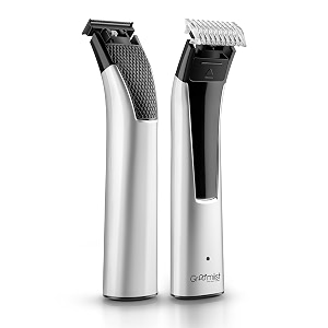 groomiist electric beard trimmer for men  cordless skin-friendly one blade for face amp body hair  hybrid trimmer amp shaver  no nicks or cuts  1mm precision amp 4mm length settings  designed for genz