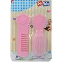 Grooming Comb &amp; Brush Set for Babies/Infants/Toddlers/Newborns-Pink.