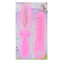 Grooming Comb amp Brush Set for BabiesInfantsToddlersNewborns-Pink