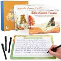 Grooved Cursive Handwriting Workbook for Kids 5-12 & Adults,Reusable Magic Practice Books with Disappearing Ink Pens,Grooved Kids Writing Book Cursive Workbook with Words Letters Bible Verses Sentence