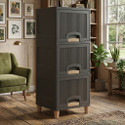 GROTHEORY Space Efficient Multi-Layer Storage Cabinet for Home Plastic Close Book Shelf