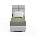 The Grounding Co. Fitted Terra Grounding Sheets Single Size – Premium Organic Cotton Earthing Sheet with Silver-Infused Threads– for Sleep, Recovery &amp; Wellness – Gray