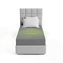 The Grounding Co. Fitted Terra Grounding Sheets Twin Size – Premium Organic Cotton Earthing Sheet with Silver-Infused Threads– for Sleep, Recovery &amp; Wellness – Gray