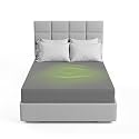 The Grounding Co. Fitted Terra Grounding Sheets Queen Size – Premium Organic Cotton Earthing Sheet with Silver-Infused Threads– for Sleep, Recovery &amp; Wellness – Gray