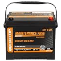 Autocessking Group Size 24F Start and Stop AGM Automotive Battery, 12V 70Ah, 710 CCA, 120 RC Rechargeable Car Battery