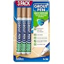 Grout Pen Beige Tile Grout Paint Marker - Narrow 5mm Tip (7mL) - 3 Pack