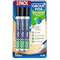Grout Pen Black Tile Grout Paint Marker - Narrow 5mm Tip (7mL) - 3 Pack