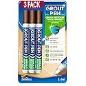 Grout Pen Brown Tile Grout Paint Marker - Narrow 5mm Tip (7mL) - 3 Pack
