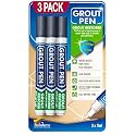 Grout Pen Dark Grey Tile Grout Paint Marker - Narrow 5mm Tip (7mL) - 3 Pack