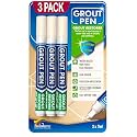 Grout Pen Ivory Tile Grout Paint Marker - Narrow 5mm Tip (7mL) - 3 Pack