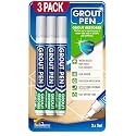 Grout Pen Light Grey Tile Grout Paint Marker - 5mm Tip (7mL) - 3 Pack