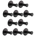 GROVENT® 10 pcs Self-Adhesive Stainless Steel Hooks: Heavy-Duty Wall Hangings, Waterproof &amp; Drill-Free - Strong Towel, Coat, and Kitchen Hooks for Bathroom and Kitchen
