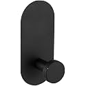 GROVENT® 2 Pcs Towel Holder No Drilling, Towel Hook, Adhesive Hook, Extra Strong, Metal Coat Hook, Self-Adhesive, Wall Hooks for Kitchen, Bathroom, Living Room. Can Hold Approx. 6 kg(Rectangle Black)