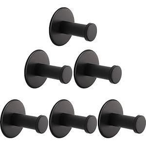 grovent 4 pcs self-adhesive stainless steel hooks heavy-duty wall hangings waterproof amp drill-free - strong towel coat and kitchen hooks for bathroom and kitchen